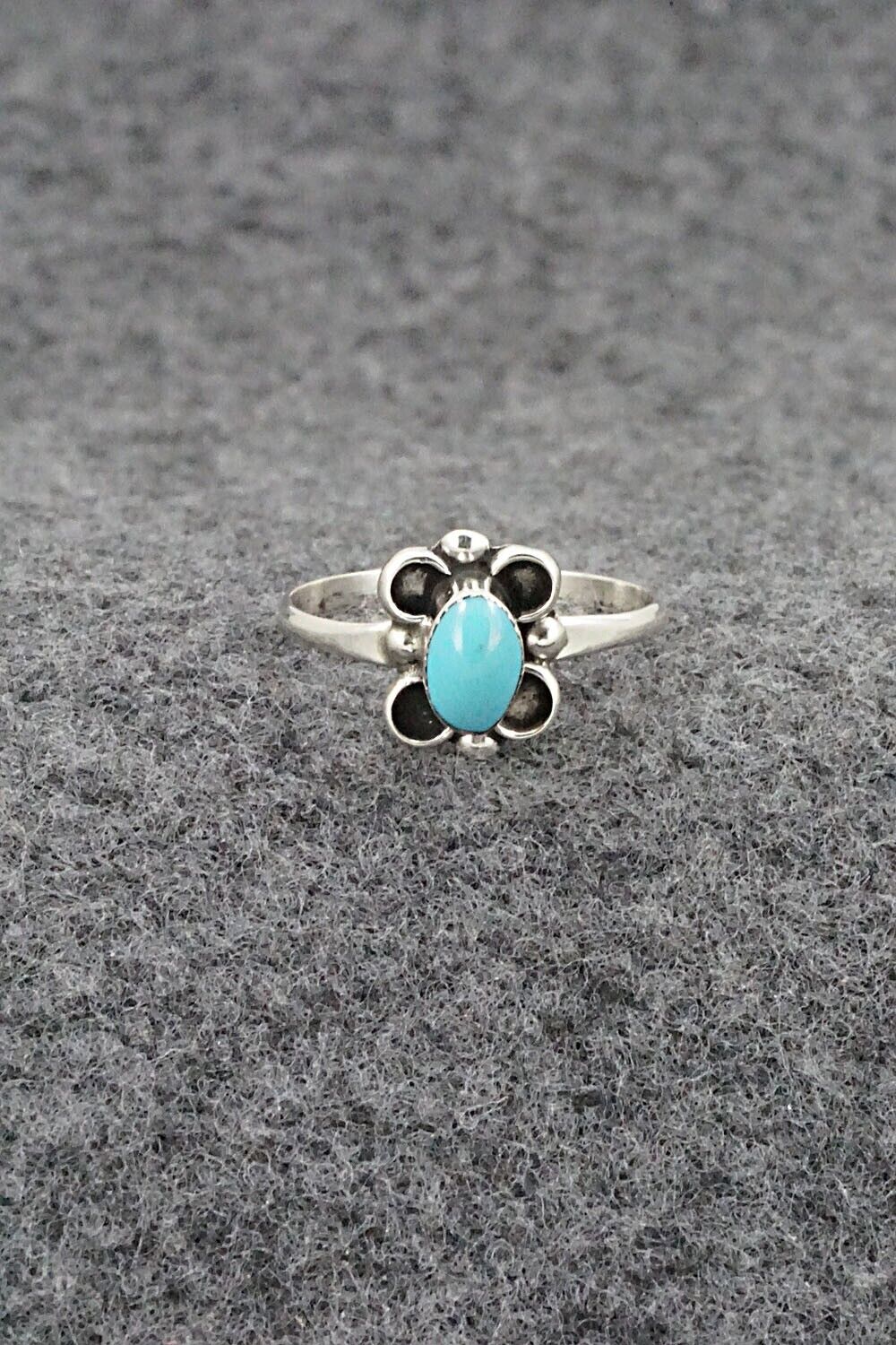 Turquoise & Sterling Silver Ring - Cora Cachini - Size 5