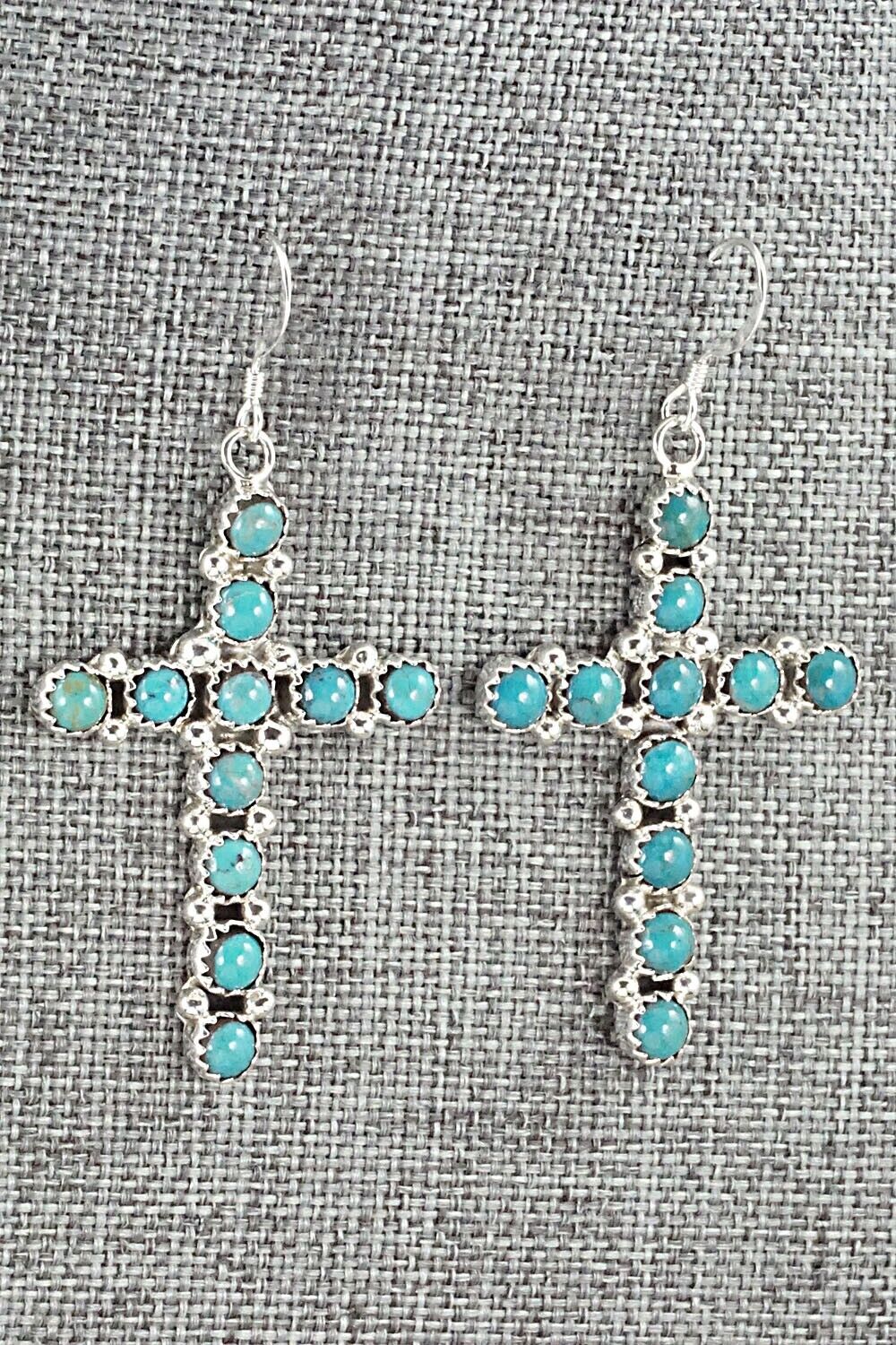Turquoise and Sterling Silver Earrings - Roberta Begay