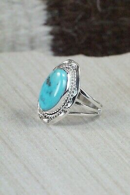 Turquoise & Sterling Silver Ring - Samuel Yellowhair - 7.5