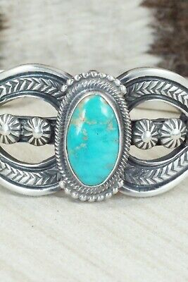 Turquoise and Sterling Silver Bracelet - Leon Martinez