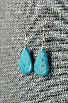 Navajo Turquoise & Sterling Silver Earrings - Native American
