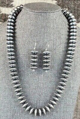 Sterling Silver Navajo Pearl Necklace & Earrings - Tonisha Haley