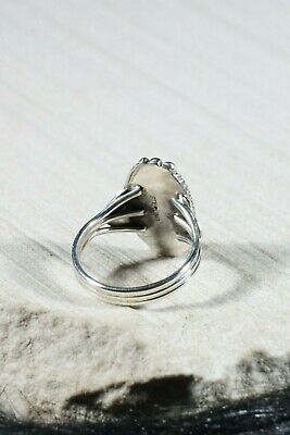 Navajo Onyx and Sterling Silver Ring - Jan Mariano - Size 9.75 - High Lonesome Trading