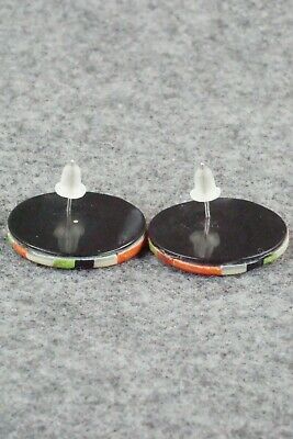 Multi Stone Inlay & Sterling Silver Earrings - Chaslyn Crespin