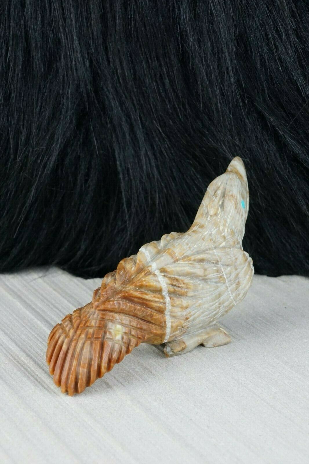 Eagle Zuni Fetish Carving - Tony Mackel - High Lonesome Trading