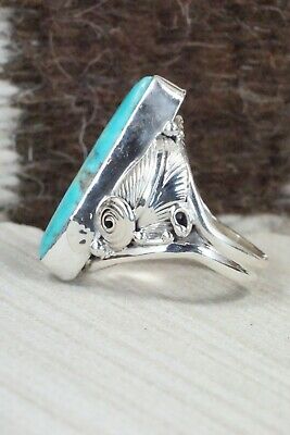 Turquoise & Sterling Silver Ring - Darrell Morgan - Size 9