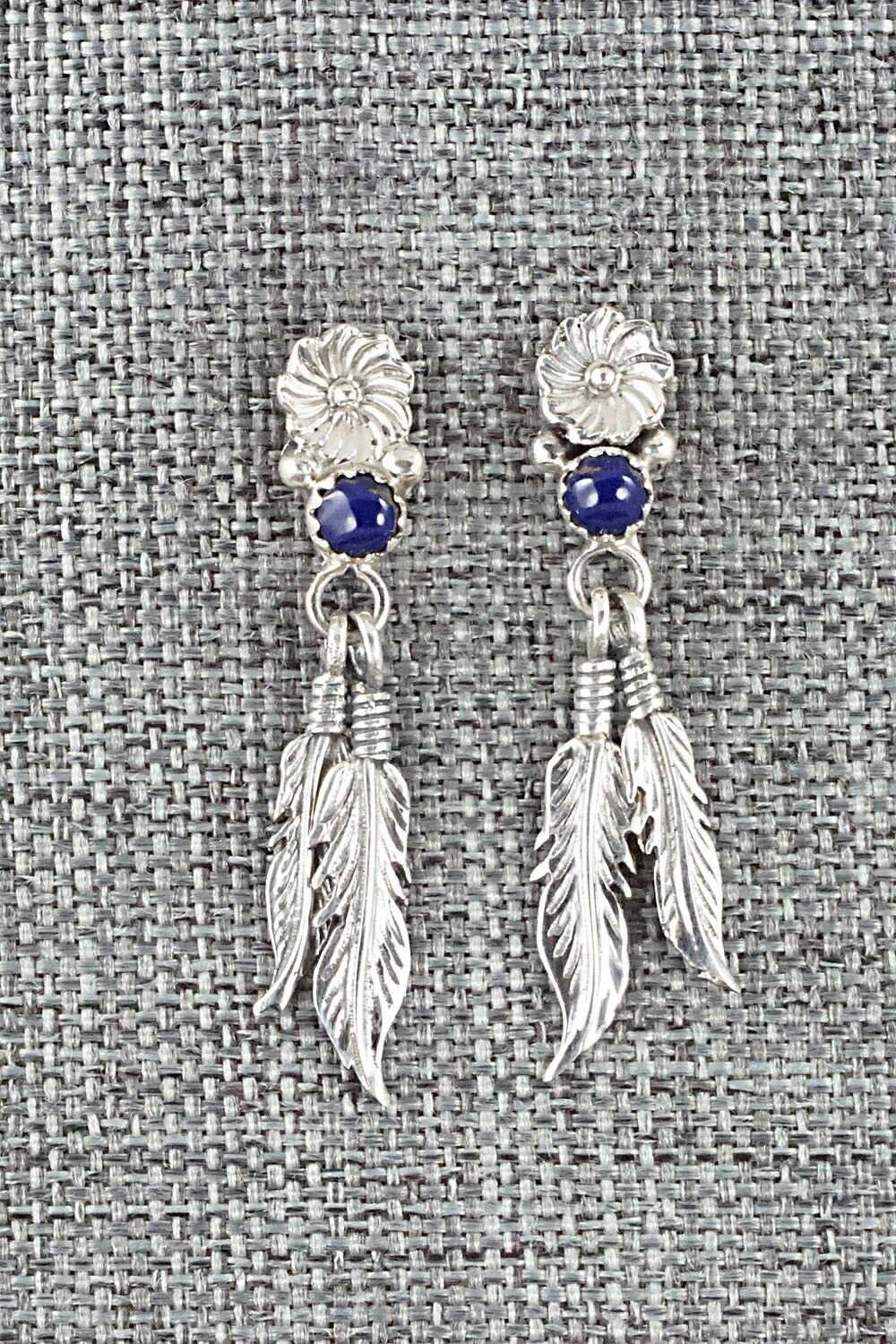 Lapis & Sterling Silver Earrings - Isabelle Yazzie