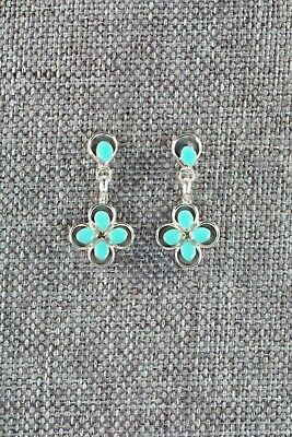 Turquoise & Sterling Silver Earrings - Janice Lonjose - High Lonesome Trading
