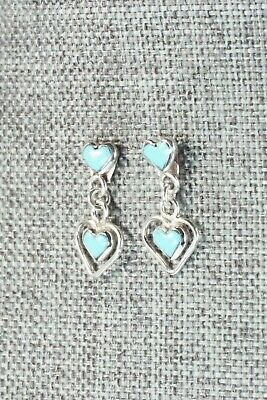 Turquoise & Sterling Silver Earrings - Kallen Kallestewa