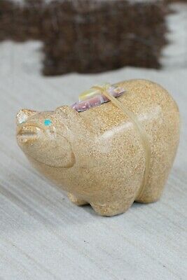 Bear Zuni Fetish Carving - Delvin Leekya - High Lonesome Trading