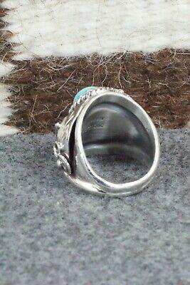 Turquoise & Sterling Silver Ring - Leonard Spencer - Size 8.5 - High Lonesome Trading