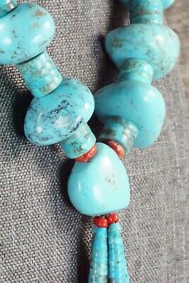 Turquoise & Spiny Oyster Necklace - Lupe Lovato
