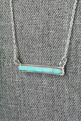 Turquoise & Sterling Silver Necklace - Rolanda Natachu