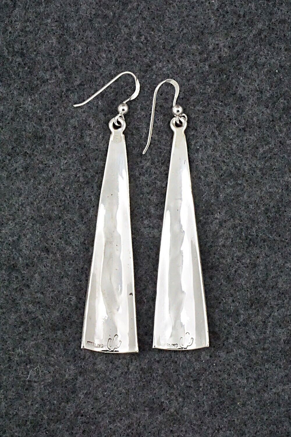 Turquoise, Coral & Sterling Silver Earrings - Jolene Yazzie
