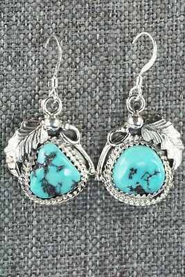 Turquoise & Sterling Silver Earrings - Roberta Begay