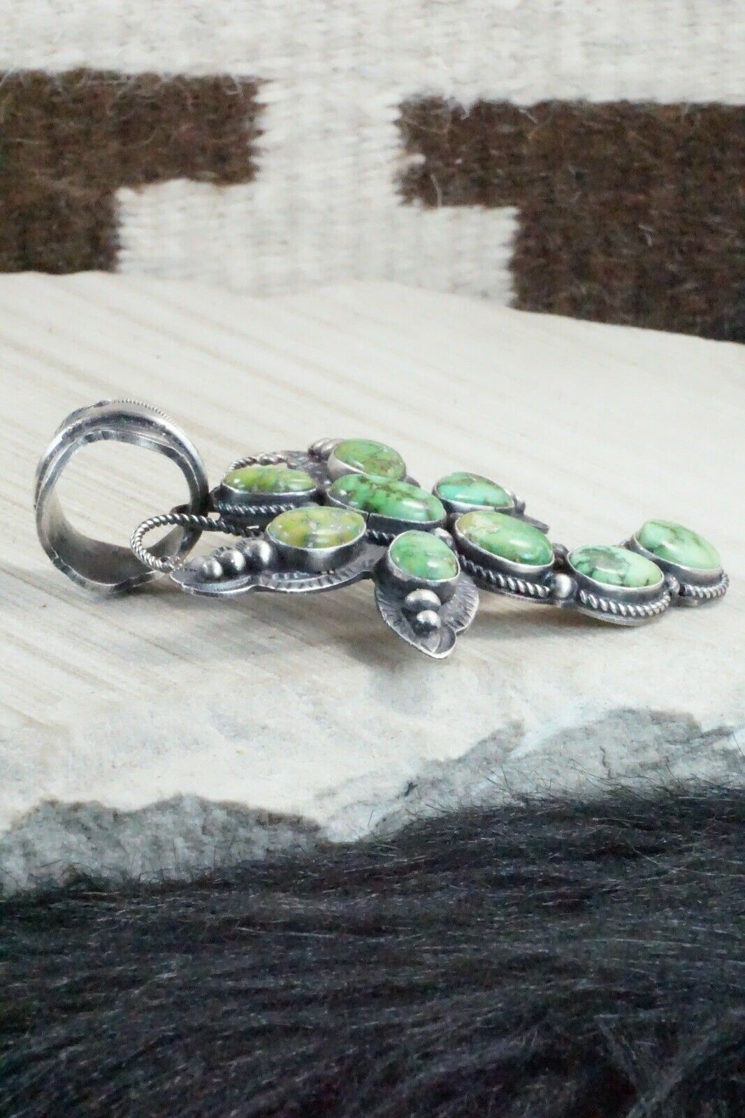 Turquoise & Sterling Silver Pendant - Shawn Cayatineto