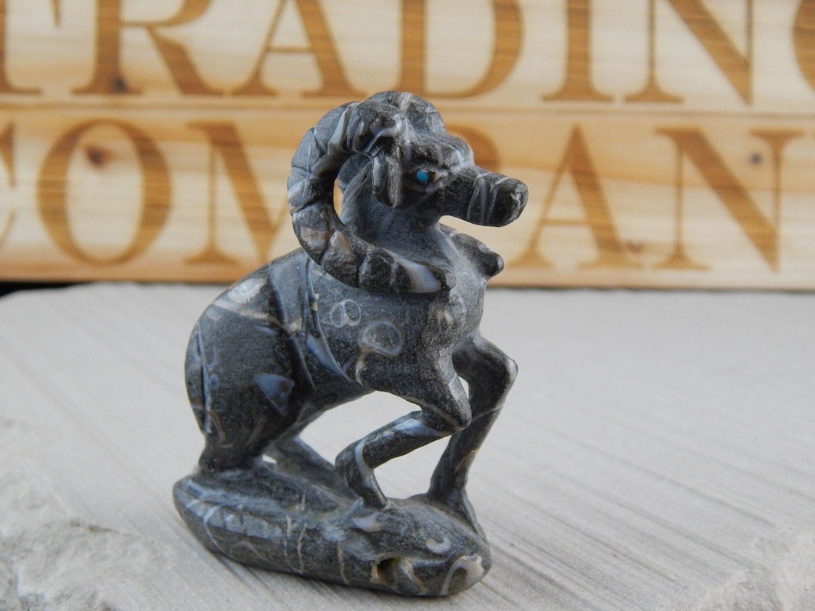 Ram Zuni Fetish Carving - Jerrold Lahaleon - High Lonesome Trading