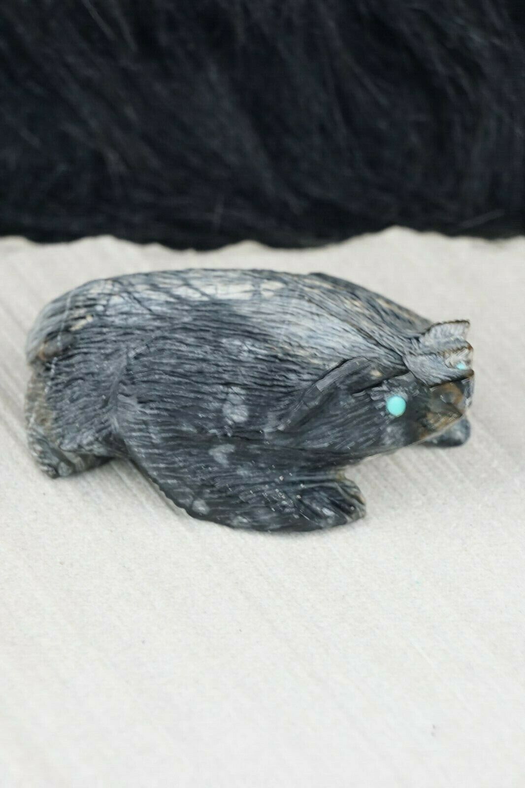 Badger Zuni Fetish Carving - Alvin Haloo - High Lonesome Trading