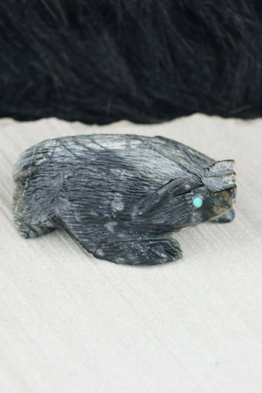 Badger Zuni Fetish Carving - Alvin Haloo - High Lonesome Trading