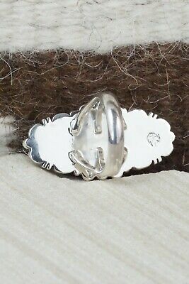 White Buffalo & Sterling Silver Ring - Daniel Benally - Size 5.5