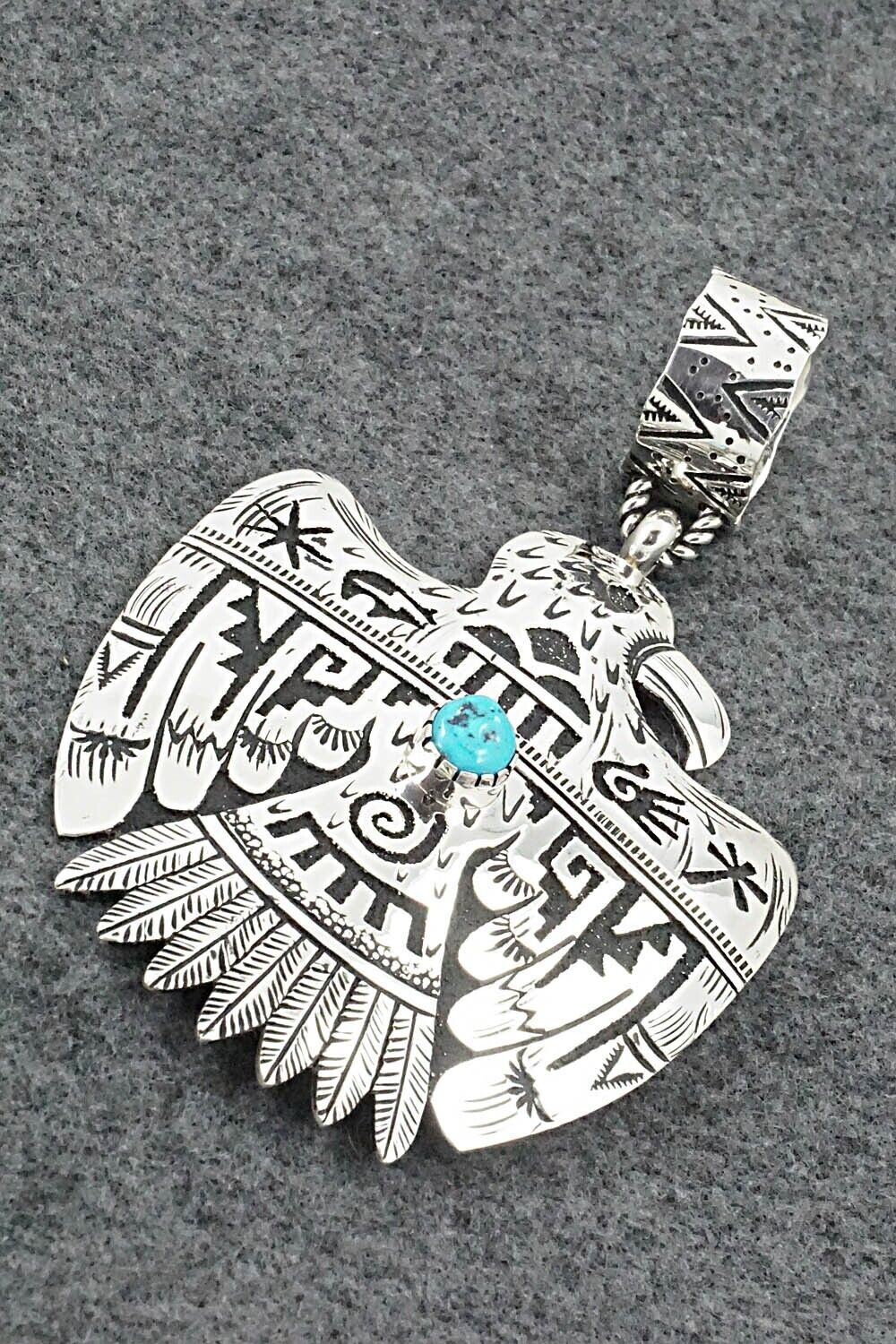 Turquoise & Sterling Silver Pendant - Richard Singer