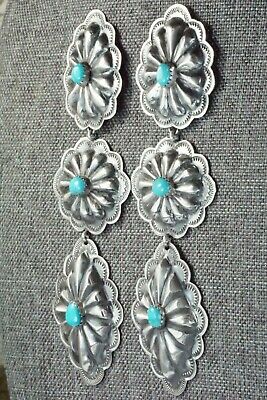 Turquoise & Sterling Silver Earrings - Rita Lee