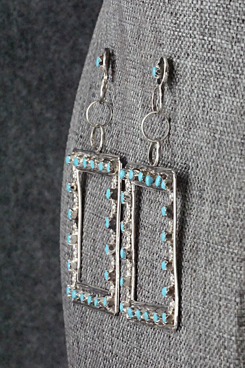 Turquoise & Sterling Silver Earrings - Marlon Quam