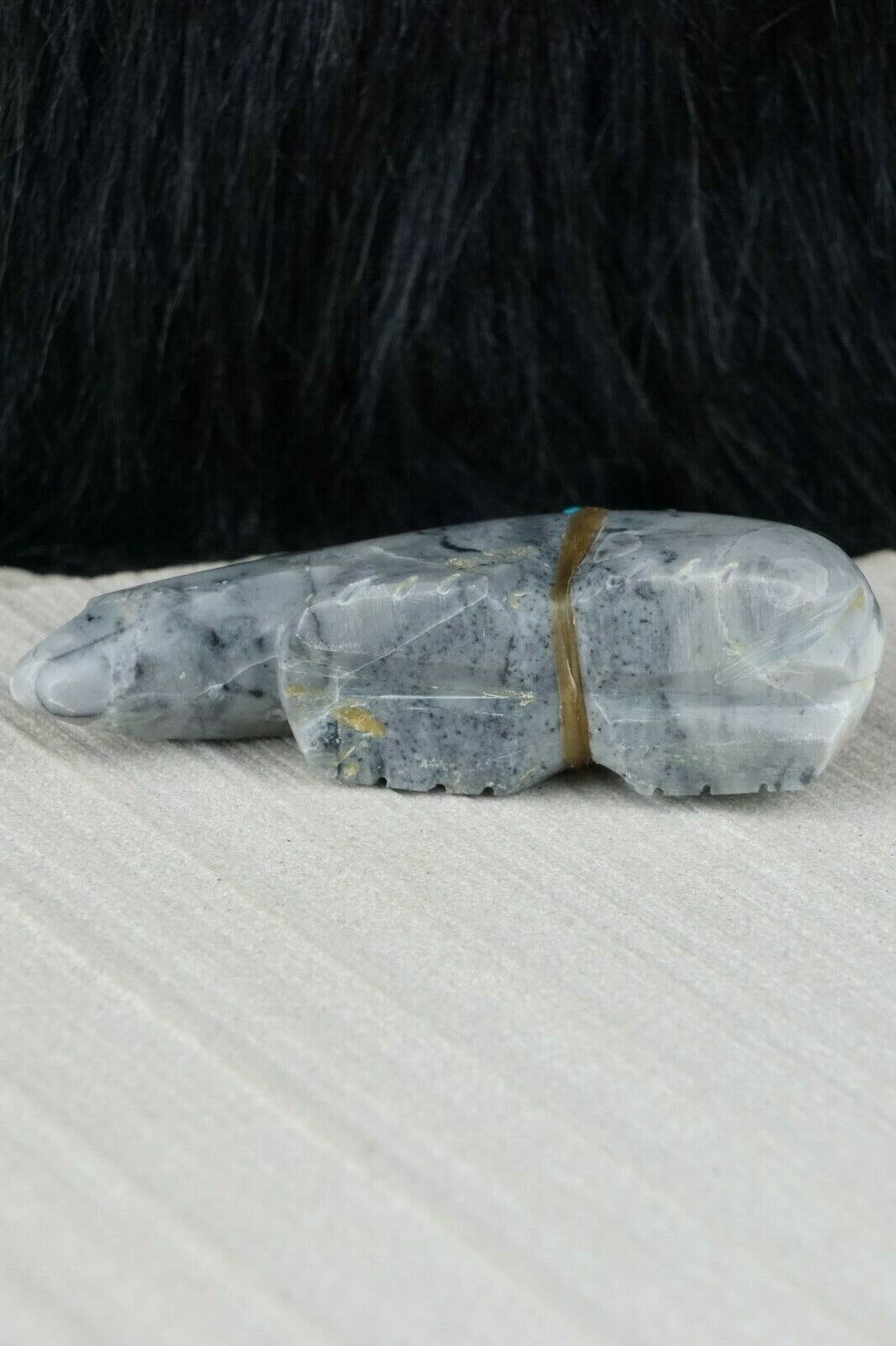 Bear Zuni Fetish Carving - Joshua Leki - High Lonesome Trading