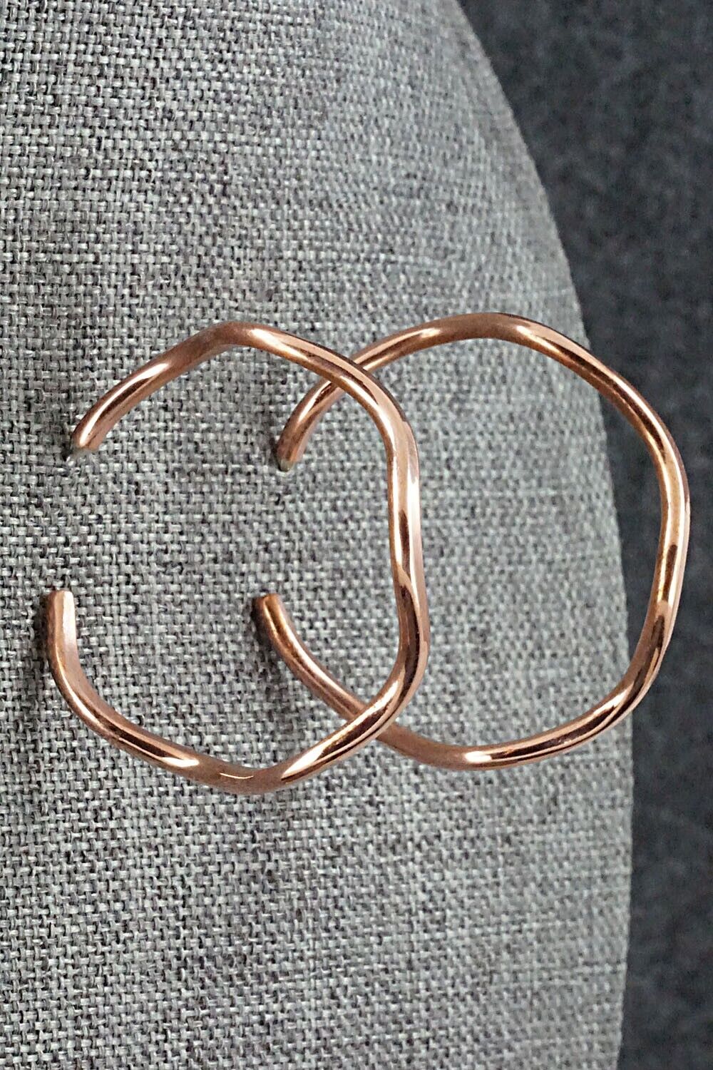 Copper Hoop Earrings - Elaine Tahe