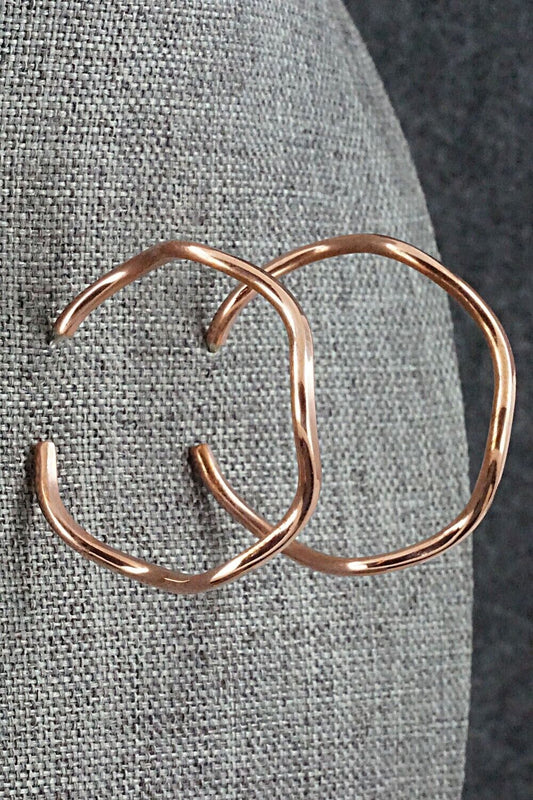 Copper Hoop Earrings - Elaine Tahe