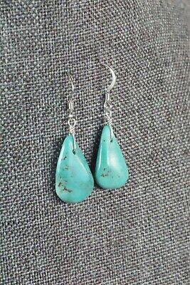 Navajo Turquoise and Sterling Silver Earrings - Native American - High Lonesome Trading