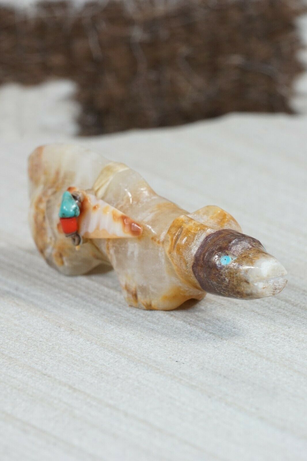 Mountain Lion Zuni Fetish Carving - Peter Gasper - High Lonesome Trading