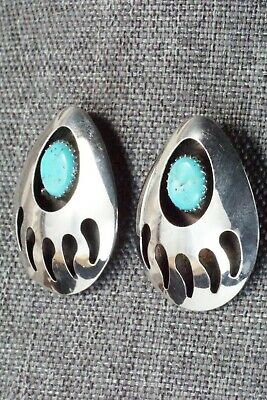 Turquoise & Sterling Silver Earrings - Virginia Long