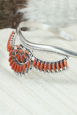 Coral & Sterling Silver Bracelet - Stewart Nakatewa