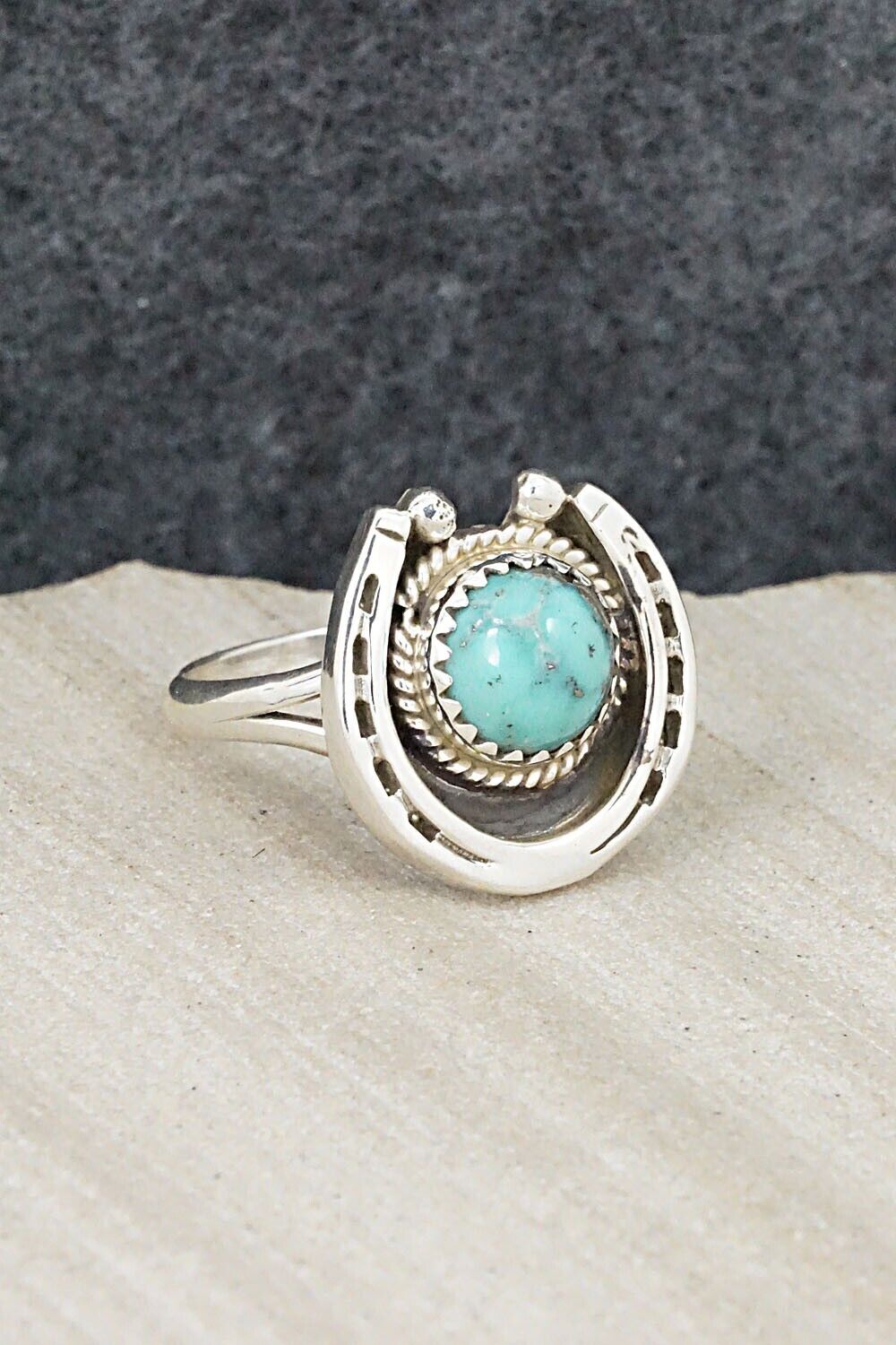 Turquoise & Sterling Silver Ring - Alice Rose Saunders - Size 6.5
