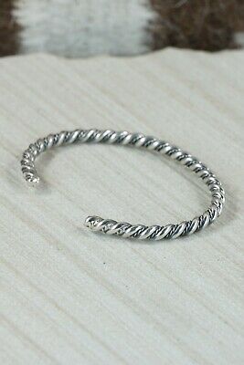 Navajo Sterling Silver Bracelet - Elaine Tahe