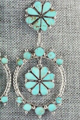 Turquoise & Sterling Silver Earrings - Bryant Othole