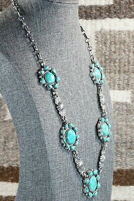 Turquoise & Sterling Silver Necklace - Annie Spencer - Navajo