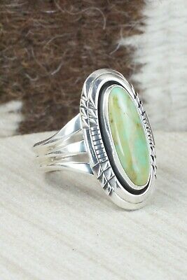 Turquoise & Sterling Silver Ring - Andrew Vandever - Size 10.25