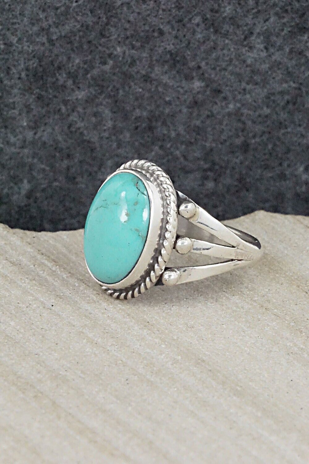 Turquoise & Sterling Silver Ring - Alice Rose Saunders - Size 7