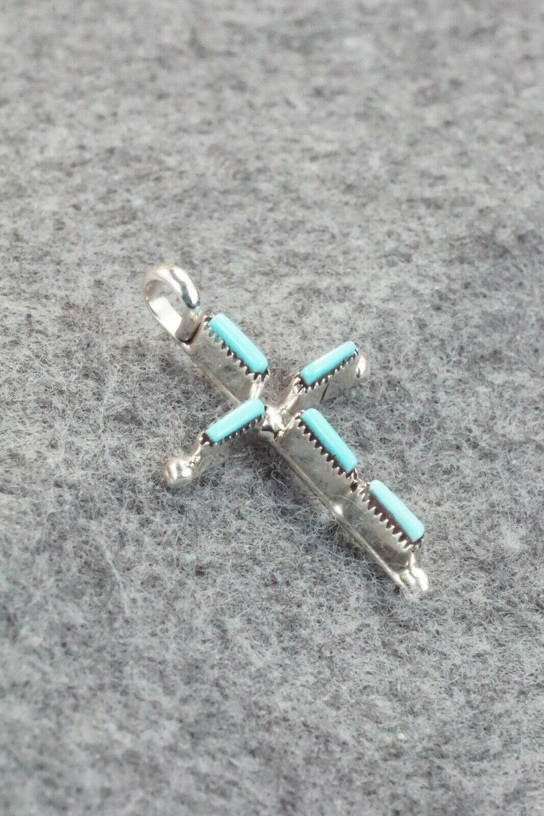 Turquoise & Sterling Silver Pendant - Jill Paywa