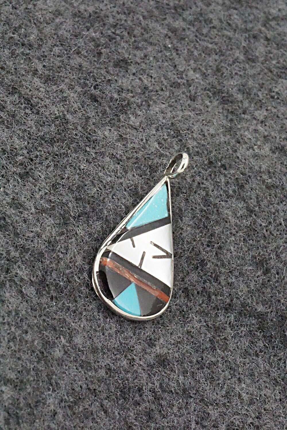 Multi Stone & Sterling Silver Pendant - Rhianna Kallestewa