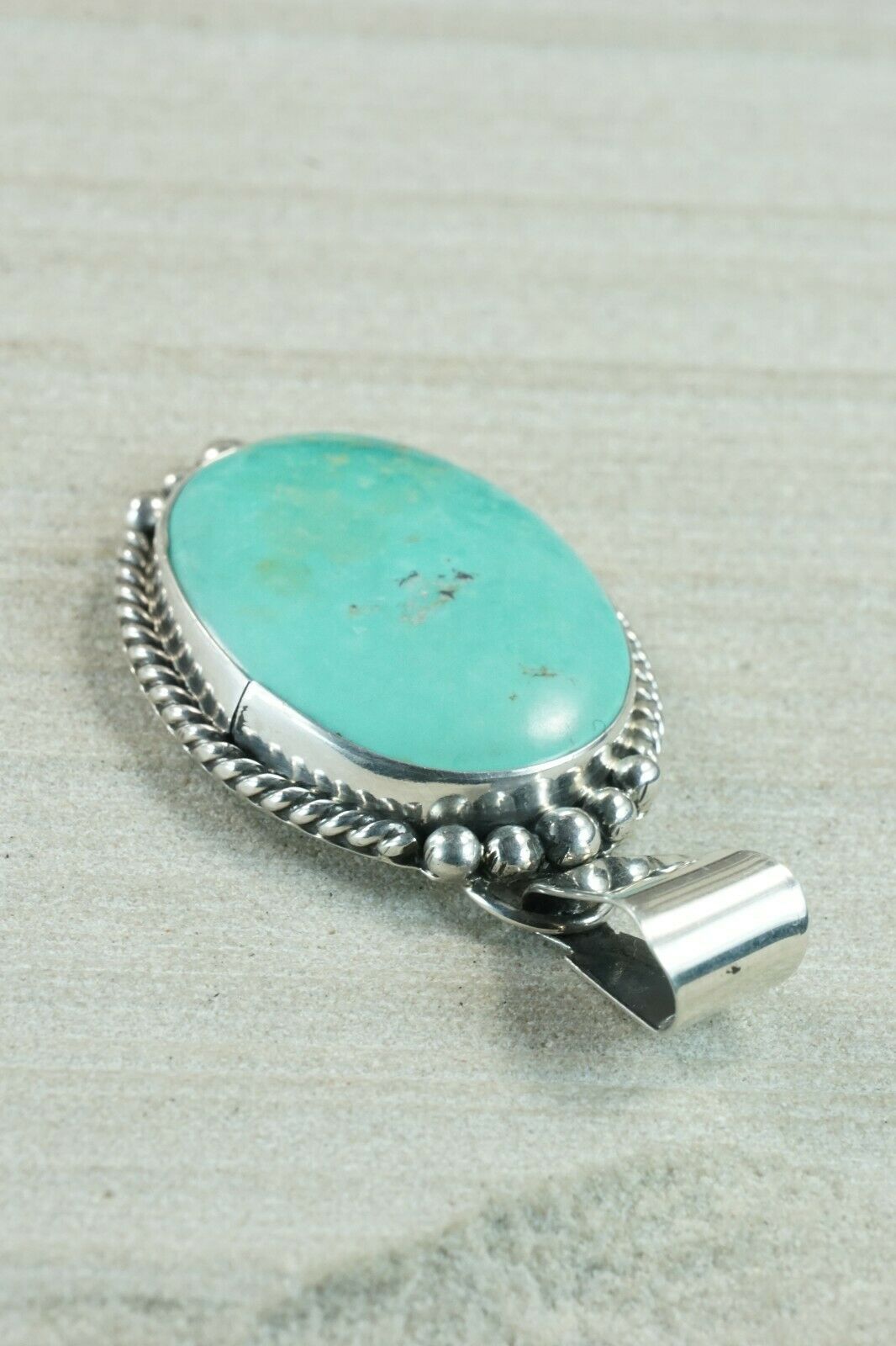 Navajo Turquoise and Sterling Silver Pendant - Jan Mariano