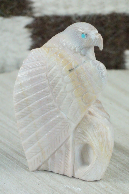 Eagle Zuni Fetish Carving - Derrick Kaamasee