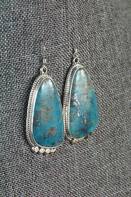 Navajo Turquoise and Sterling Silver Earrings - Sharon McCarthy
