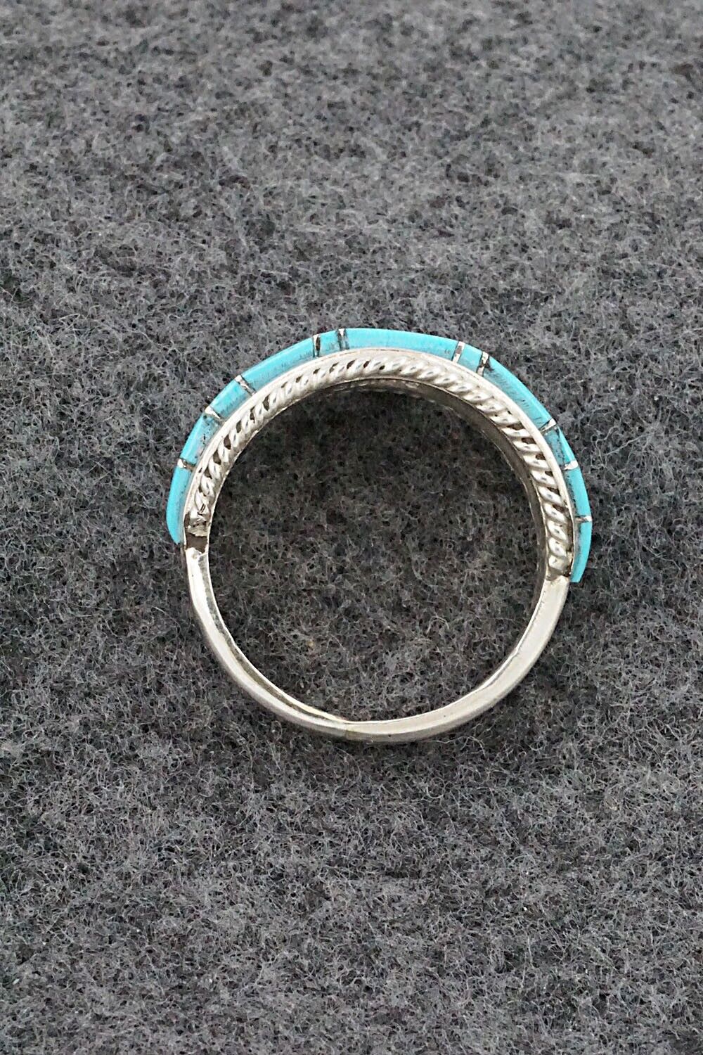 Turquoise & Sterling Silver Ring - Deirdre Luna Panteah - Size 9.5
