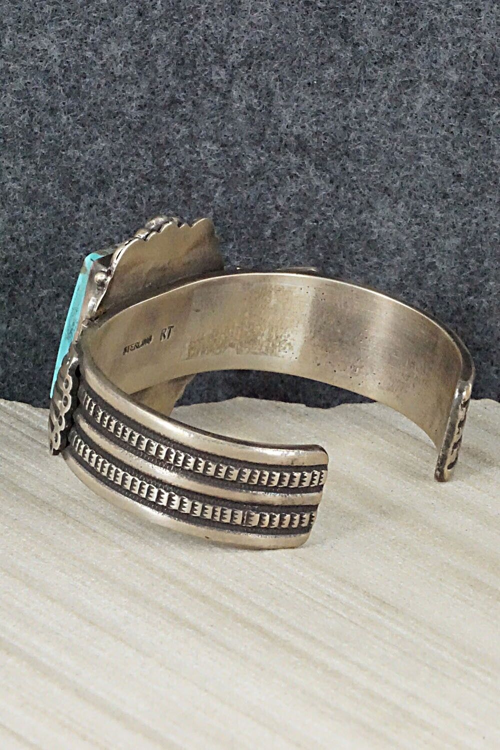 Turquoise & Sterling Silver Bracelet - Ronald Tom