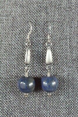 Navajo Lapis & Sterling Silver Earrings - Native American