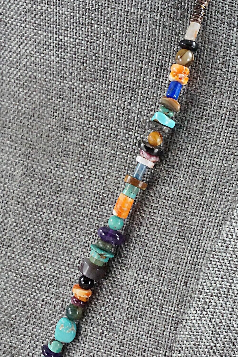 Multi Stone and Sterling Silver Necklace - Helen Tsosie