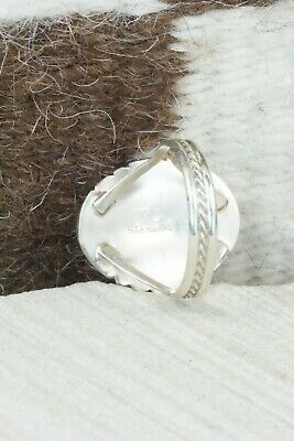 Coral and Sterling Silver Ring - Melvin Chee - Size 10